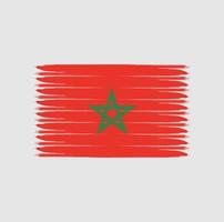 drapeau du maroc avec style grunge vecteur