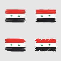 drapeau de collection de la syrie vecteur