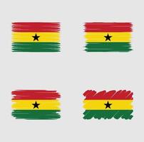 drapeau de collection du ghana vecteur