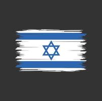 vecteur de drapeau d'israël avec style pinceau aquarelle