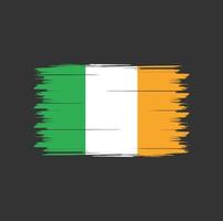 vecteur de drapeau de l'irlande avec style pinceau aquarelle