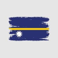 drapeau de nauru avec style pinceau vecteur