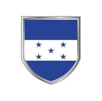 drapeau du honduras avec cadre en métal vecteur