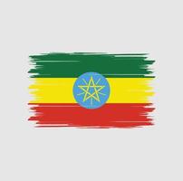 vecteur de drapeau éthiopien avec style pinceau aquarelle