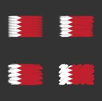 drapeau de collection de bahreïn vecteur