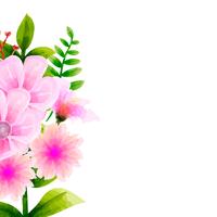 Aquarelle de bouquet, ensemble floral Vector floral. Collection florale colorée avec des feuilles et des fleurs, dessin à l&#39;aquarelle.