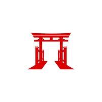 Japon voyage torii gate icône vector illustration