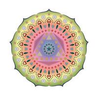 art de mandala avec motif géométrique coloré. illustration vectorielle. vecteur