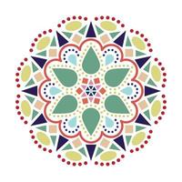 art de mandala avec motif géométrique coloré. illustration vectorielle. vecteur