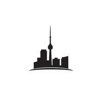 une conception de logo ou d'icône d'horizon de toronto vecteur