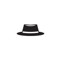 un simple logo de chapeau ou un design d'icône vecteur
