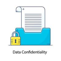 icône modifiable du dossier privé de confidentialité des données vecteur