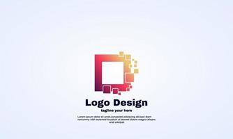 vecteur de logo de technologie rectangle abstrait moderne