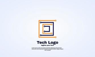 modèle de logo de conception de technologie de stock entreprise liée aux données informatiques vecteur