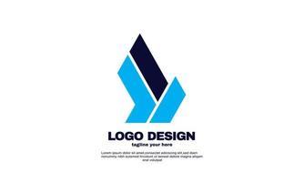 Stock résumé meilleure inspiration entreprise moderne logo d'entreprise vecteur bleu marine couleur