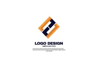 stock abstrait inspiration créative meilleur logo élégant entreprise géométrique entreprise et modèle de conception de logo d'entreprise vecteur