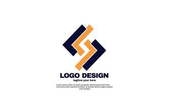 inspiration créative abstraite meilleur logo entreprise géométrique élégante et création de logo d'entreprise vecteur
