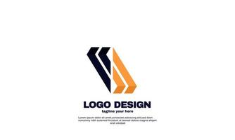 génial meilleur design de logo d'entreprise géométrique puissant coloré vecteur