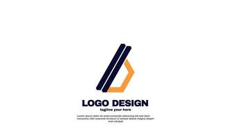 vecteur stock abstrait inspiration créative meilleur logo entreprise géométrique élégante logistique et création de logo d'entreprise