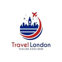 logo de voyage à Londres - Angleterre vecteur