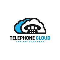 logo de technologie de téléphone cloud vecteur
