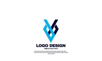 génial meilleure idée simple entreprise modèle de conception de logo d'entreprise couleur bleu marine vecteur