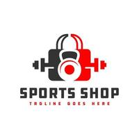 logo moderne de magasin de sport vecteur