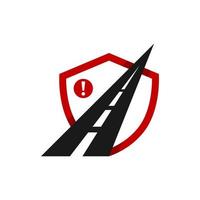 création de logo d'emblème d'autoroute vecteur