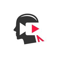 logo de séquences vidéo de divertissement vecteur