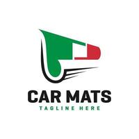 logo dillustration de lindustrie du tapis de voiture italien vecteur