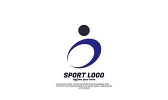 stock abstrait inspiration créative sport logo design silhouette action symbole vecteur
