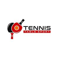 logo d'illustration de sport de tennis de table vecteur