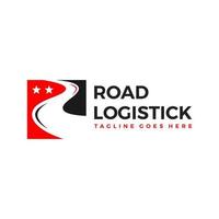 logo d'illustration de transport routier avec la lettre r vecteur