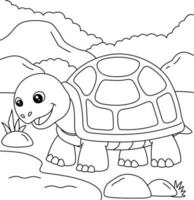 coloriage de tortue pour les enfants vecteur