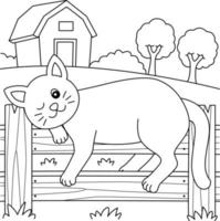 coloriage de chat pour les enfants vecteur