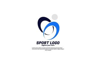 vecteur stock abstrait inspiration créative sport logo design silhouette action symbole