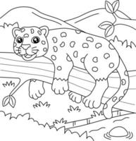 Coloriage jaguar pour les enfants vecteur