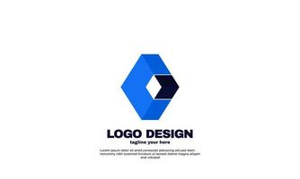 génial illustration créative logo moderne société signe vecteur de conception géométrique