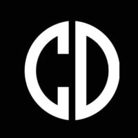 création de logo de lettre cd vecteur