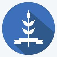 icône de blé dans un style tendance grandissime isolé sur fond bleu doux vecteur
