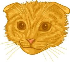 tête de chat mascotte réaliste vector illustration