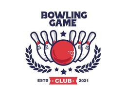 logo bowling pour tous types d'équipes et d'événements vecteur