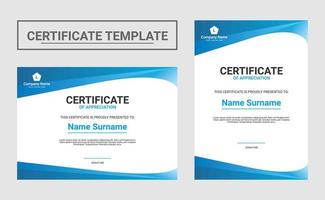 modèle de conception de certificat élégant vecteur