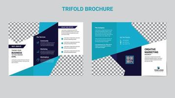 conception de brochure, modèle de brochure, trois volets créatifs, brochure tendance vecteur