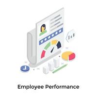 concepts de performance des employés vecteur