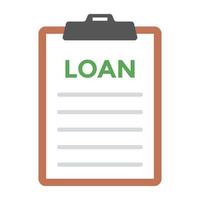 concepts de document de prêt vecteur