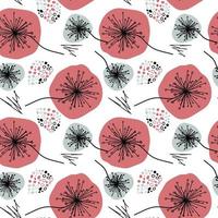 motif floral abstrait dans des couleurs tendance vecteur