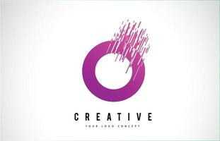 création de logo de lettre o avec des couleurs violettes vecteur