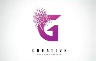 création de logo de lettre g avec des couleurs violettes vecteur