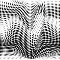 Fond monochrome abstrait 3D avec motif vectoriel de points, thème technologique, flux pointillé dimensionnel en perspective, données volumineuses, nanotechnologie.